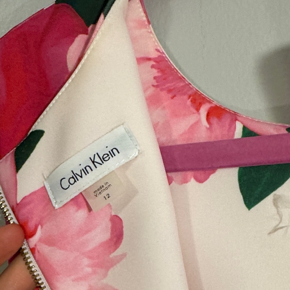 Calvin klein Floral Sleeveless Dress - Pink and Red - Picture 5 of 5